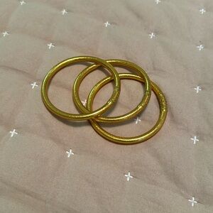 GOLD ALL WEATHER BANGLES- SERENITY PRAYER: BUDHA GIRL